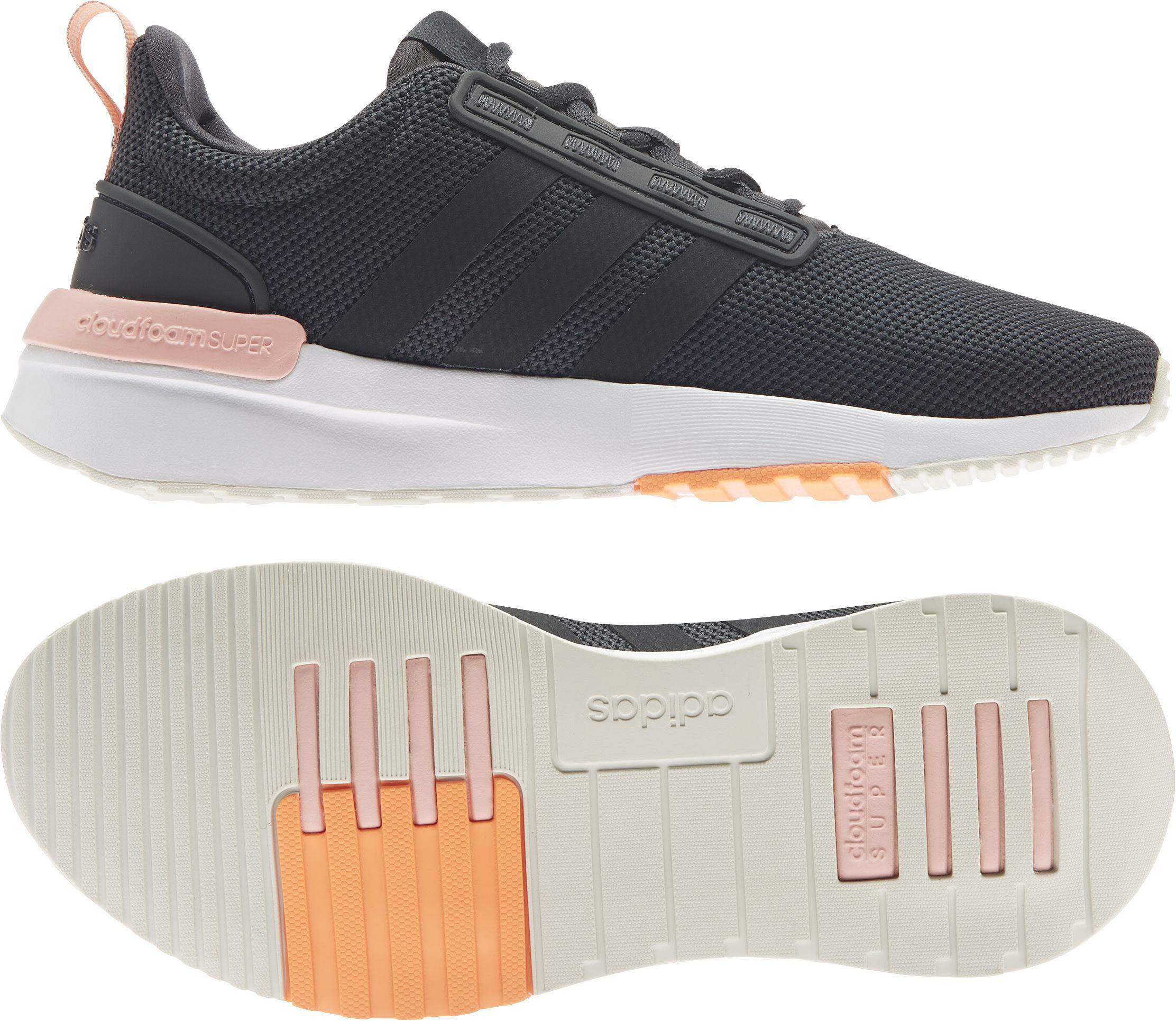 Adidas Herren Schnürer RACER TR21,CARBON/CBLACK/VAPPNK