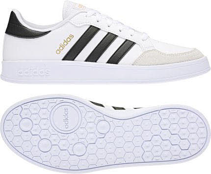 Adidas Herren Sneaker BREAKNET,FTWWHT/CBLACK/MAGOLD